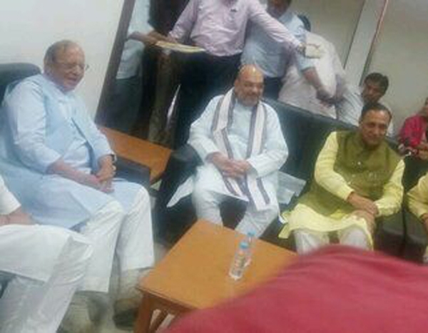 Vijay Rupani,Amit shah, and Shankarsinh Vaghela